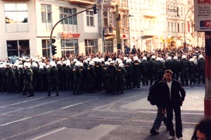 der Kessel in der Eberswalder Straße im Anschluß an die Party